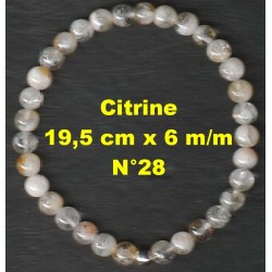Bracelet Perles en Pierre naturelle. Citrine 6 m/m x 19,5 cm