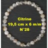 Bracelet Perles en Pierre naturelle. Citrine 6 m/m x 19,5 cm