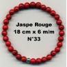 Bracelet Perles en Pierre naturelle. Jaspe Rouge 6 m/m x 18 cm