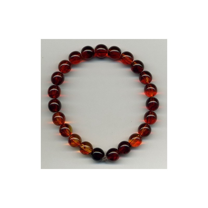 Bracelet Perles Pierre naturelle Ambre Baltique 8 m/m.
