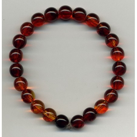Bracelet Perles Pierre naturelle Ambre Baltique 8 m/m.