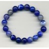 Bracelet Perles Pierre naturelle 19 cm x 10 m/m Agate Rayée.