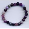 Bracelet Perles Pierre naturelle 18,5 cm x 8 m/m Agate Rayée.