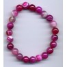 Bracelet Perles Pierre naturelle 18,5 cm x 8 m/m Agate Rayée.