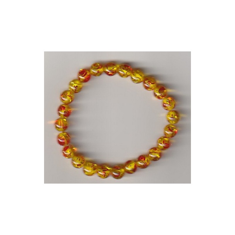 Bracelets De Brin De Perles D'Ambre de 8mm élastique a vos mesures.