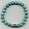 Bracelet Perles Pierre naturelle 18,5 cm x 8 m/m Turquoise.