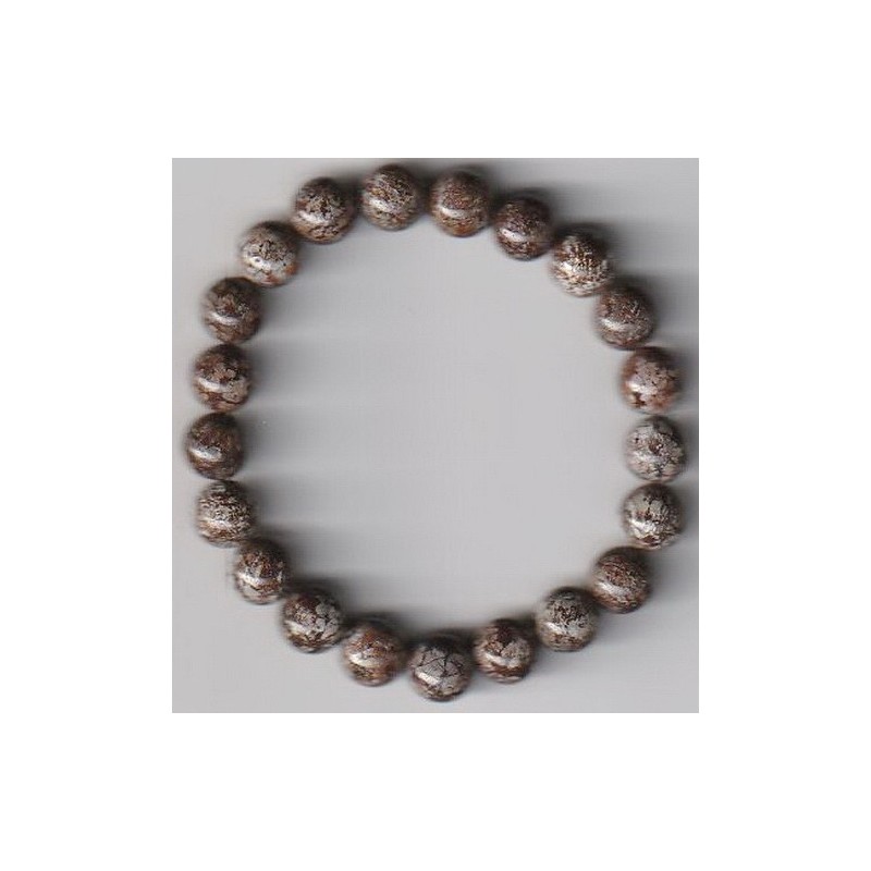 Bracelet Perles Pierre naturelle 18 cm X 8 m/m. ALBATRE.