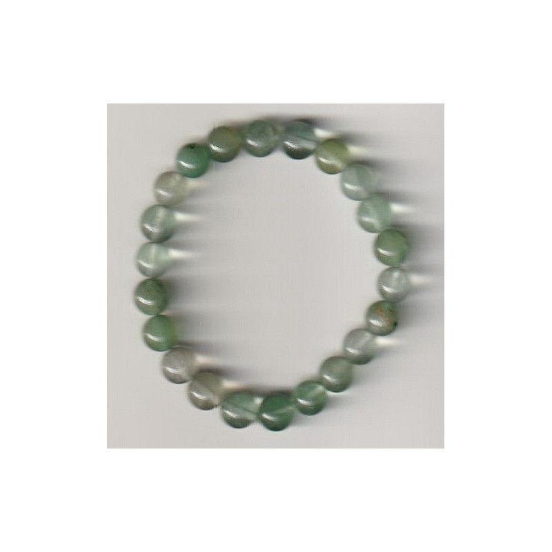 Bracelet Perles Pierre naturelle 18,5 cm X 8 m/m. AVENTURINE.