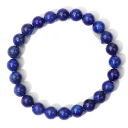 Bracelet Perles Pierre naturelle 18,5 cm X 8 m/m. SAPHIR.