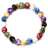 Bracelet Perles Pierre naturelle 17 cm X 8 m/m. 7CHAKRAS