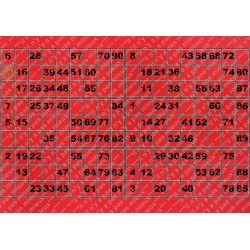 Plaque de 6 cartons de loto plastifié 200 microns neuf A4.