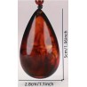 Collier Pendentif en Ambre Rouge Baltique Naturel