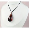 Collier Pendentif en Ambre Rouge Baltique Naturel