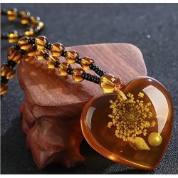 Collier Pendentif amour Cœur de style ethnique bohémien.