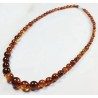 Collier en Perles d'Ambre Bohème - Ambre Lisse et Brillant.