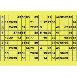Plaque de 6 cartons de loto plastifié 200 microns neuf A4.