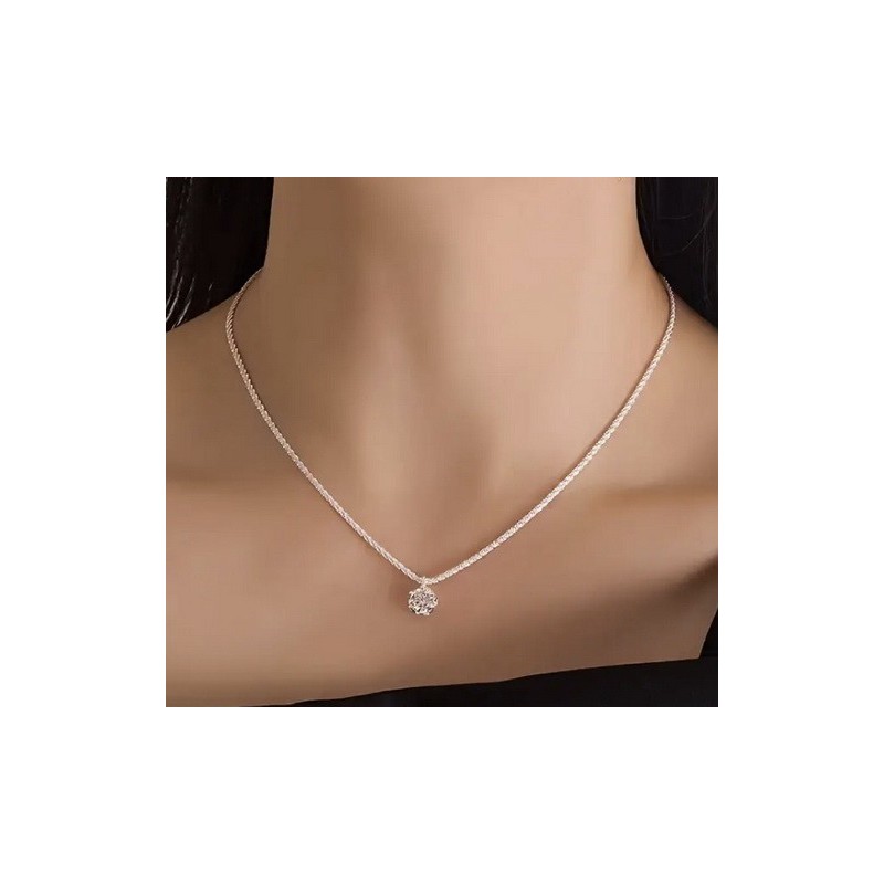 Collier élégant en moissanite de 1 carat - 925 sterling Argent.