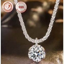 Collier élégant en moissanite de 1 carat - 925 sterling Argent.