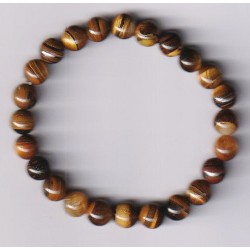 Bracelet Perles Pierre naturelle. 20 cm x 8  m/m. OEIL DE TIGRE.