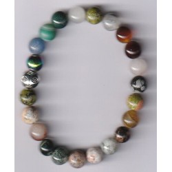 Bracelet Perles Pierre naturelle. 20 cm x 8  m/m. Diverses Pierres.