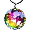 Pendentif Collier 45 mm En Cristal a facettes Arc-en-ciel.