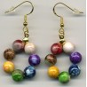 Boucles D'oreilles Hypoallergéniques. Perles en Pierre Naturelle (7CHAKRAS)
