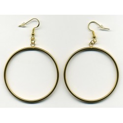 Boucles D'oreilles Hypoallergéniques. Perles en Pierre Naturelle (50mm)