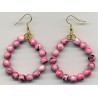 Boucles D'oreilles Hypoallergéniques. Perles en (RESINE-ROSE)