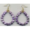 Boucles D'oreilles Hypoallergéniques. Perles en (RESINE-VIOLET)