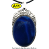Pendentif Onyx bleu Pierre Naturelle 30x40 mm Pierre Rare.