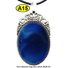 Pendentif Onyx bleu Pierre Naturelle 30x40 mm Pierre Rare.