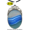 Pendentif Onyx bleu Pierre Naturelle 30x40 mm Pierre Rare.