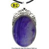 Pendentif Onyx violet Pierre Naturelle 30x40 mm Pierre Rare.