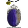 Pendentif Onyx violet Pierre Naturelle 30x40 mm Pierre Rare.