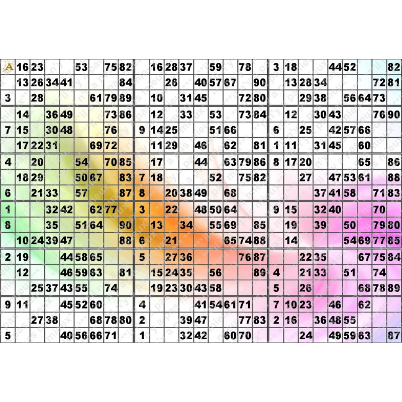 Plaque de 18 cartons de loto plastifié 500 microns neuf (A3)il n'y a pas mieux !