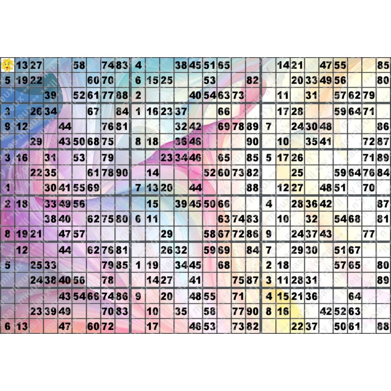 Plaque de 18 cartons de loto plastifié 500 microns neuf (A3)il n'y a pas mieux !