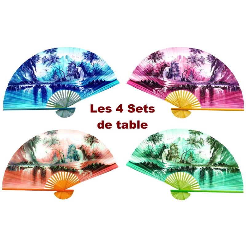 4 sets de table original pour une table d'été colorée il n'y a pas mieux !