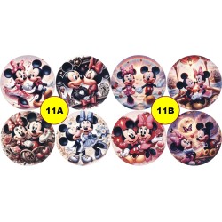 8 Sous-verre en Bois avec Motifs Polychrome au choix.