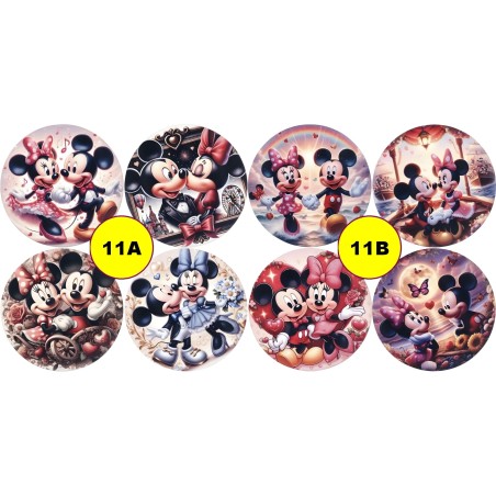 8 Sous-verre en Bois avec Motifs Polychrome au choix.