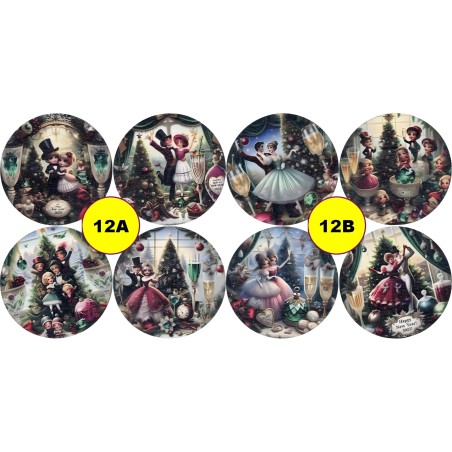 8 Sous-verre en Bois avec Motifs Polychrome au choix.